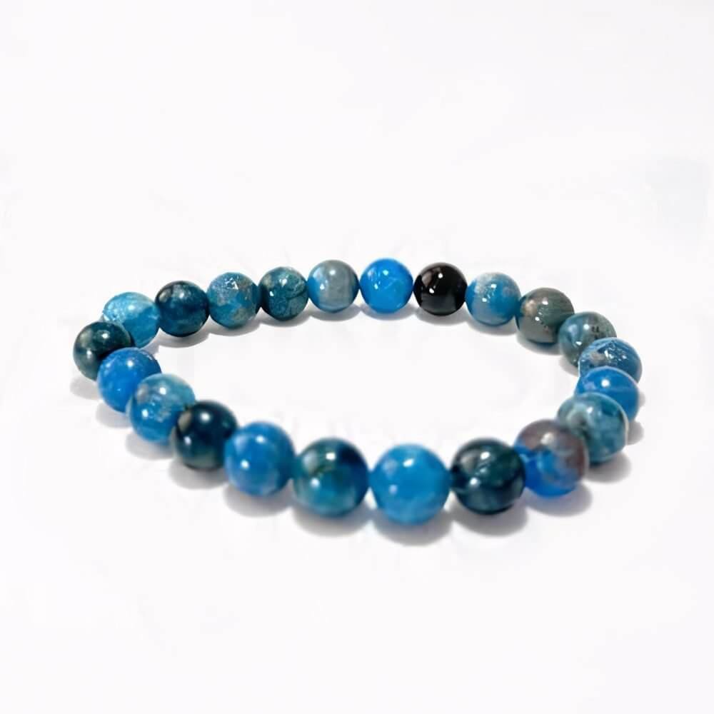 Natural Blue Apatite Bracelet for Clarity, Manifestation and Spiritual Healing