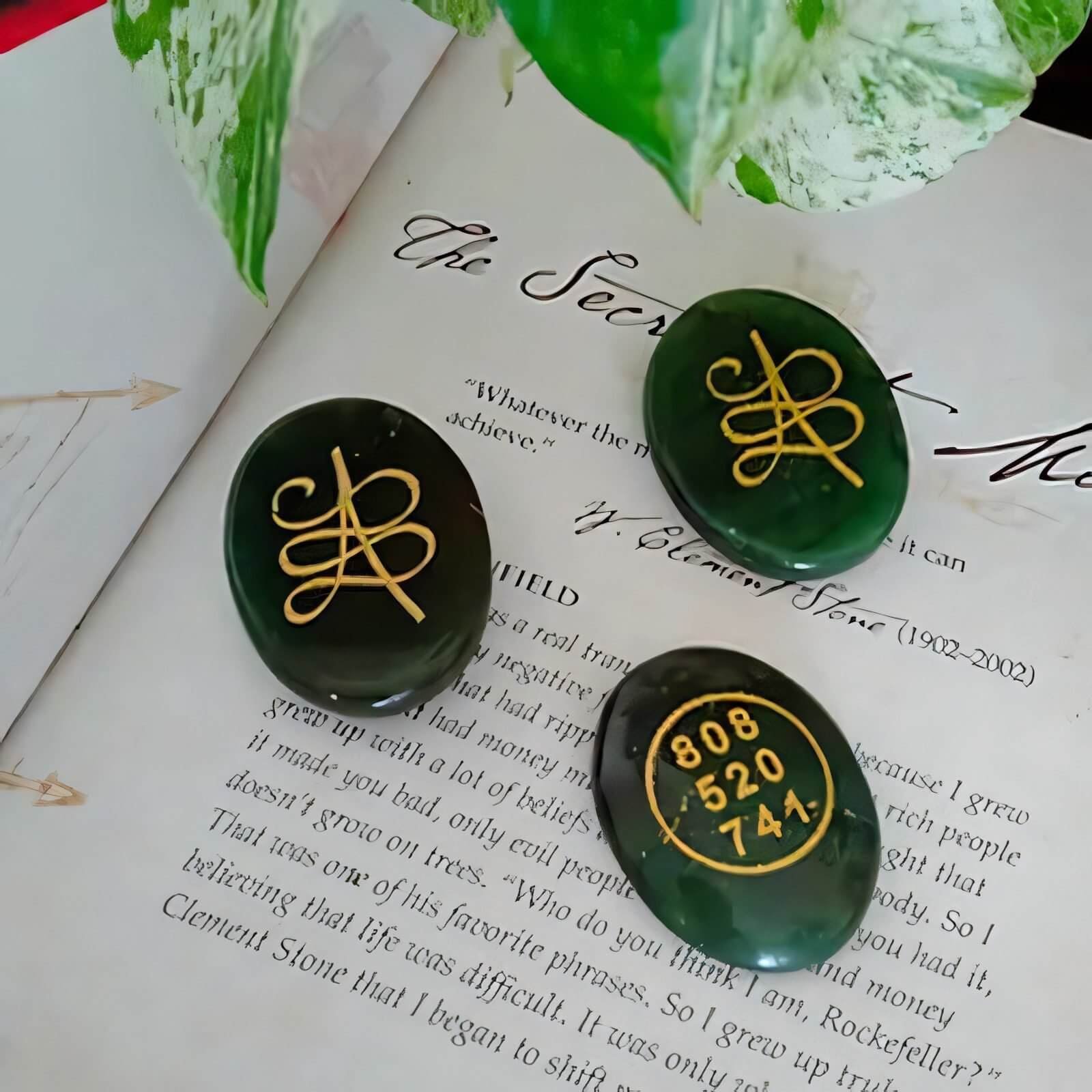 Green Jade Zibu Cabochons for Money – Vimoksha
