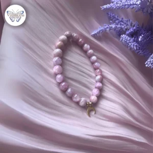 Kunzite Crystal Bracelet 8mm for Love and Emotional Healing