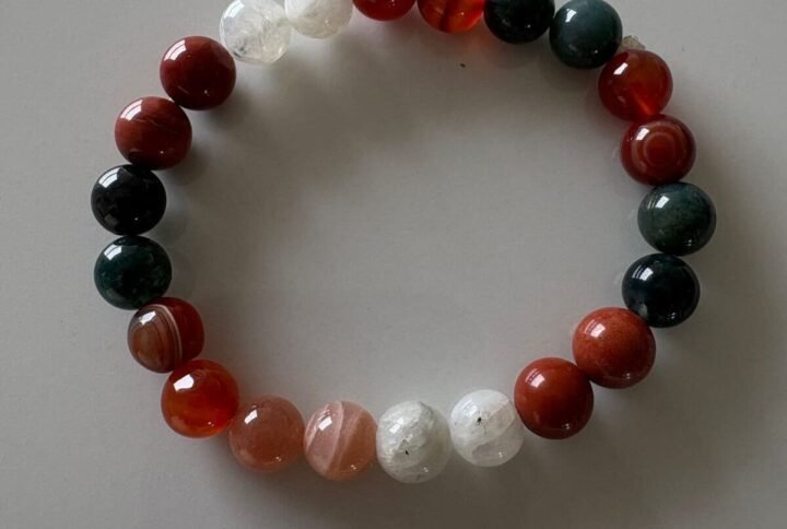 Fertility crystal bracelet for conception with moonstone and healing stones by Vimoksha