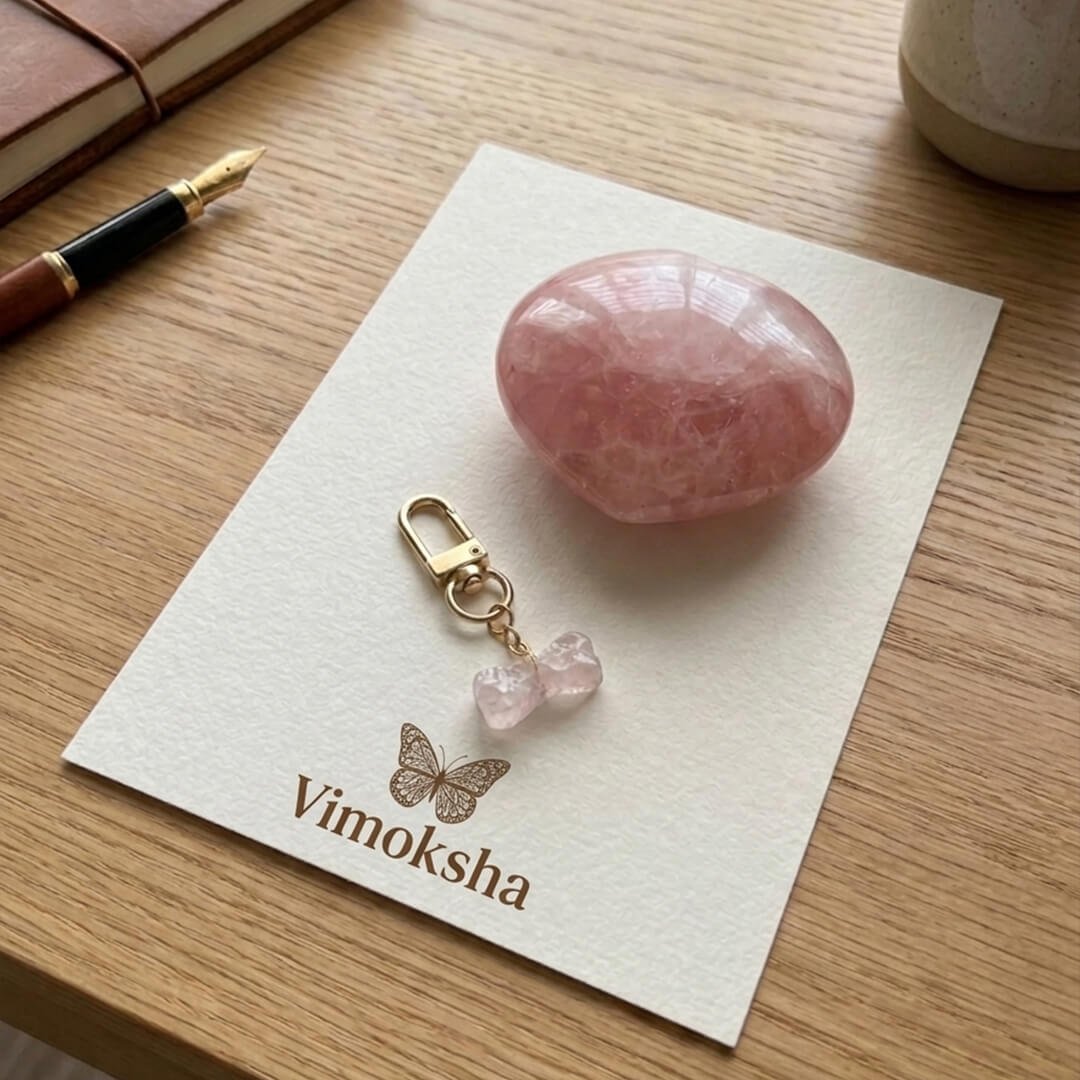 Rose Quartz Charm Bone